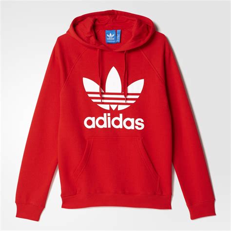 red Adidas hoodie youth